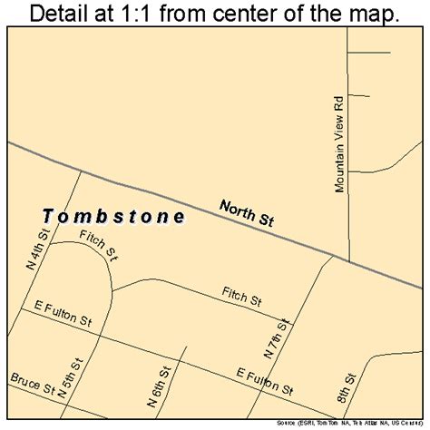 Tombstone Arizona Street Map 0474400