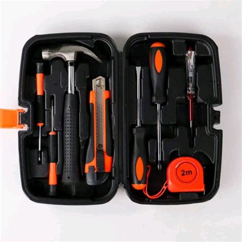 Jual Tool Kit Set Palu Obeng Cutter Meteran Peralatan Pertukangan Ps