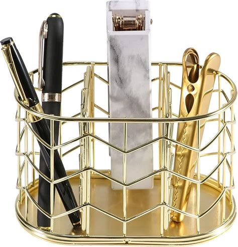 Amazon Nugorise Pen Holder Compartment Metal Pencil Holder