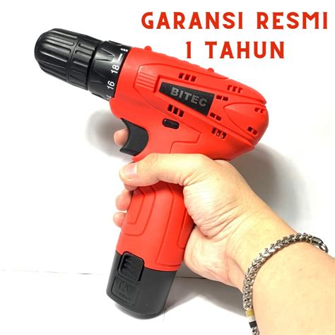 Jual Bor Cordless Baterai BITEC 12V Mesin Bor Battery Charge 12 Volt