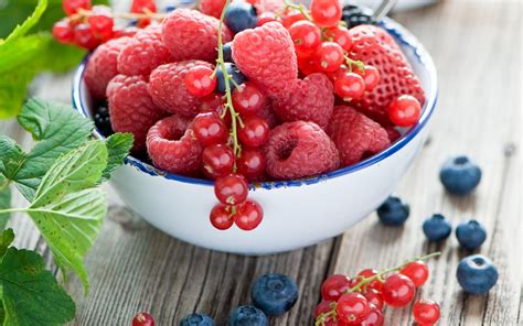 Fondos de pantalla vistoso comida Fruta Frambuesas Arándanos