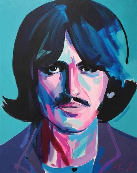 Tim Fowler George George Harrison The Beatles Pop Art Acrylic