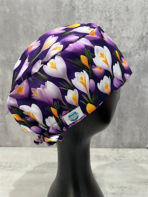 Tulipan Flowers Surgical Cap Scrub Caps Pediatric Scrub Nurse Scrubs