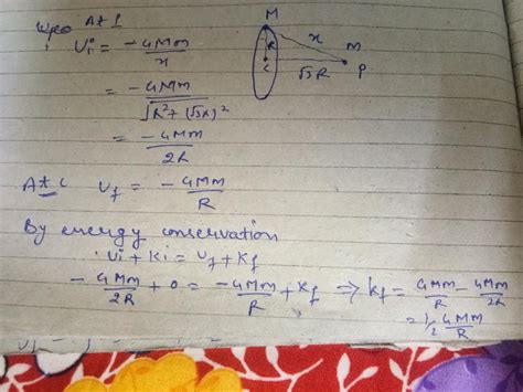 A Particle Of Mass M Moves On The Axis Of A Ring Of Radius R And