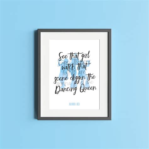 Mamma Mia Musical Quote Print Double Quote Etsy