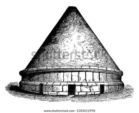 Tumuli Most Interesting Monuments Etruscan Architecture Stock Vector ...