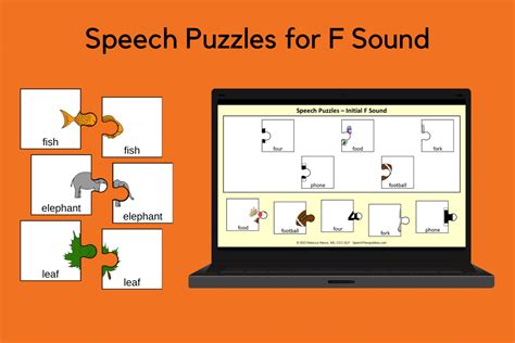 Speech Puzzles For F Sound Speech Therapy Ideas