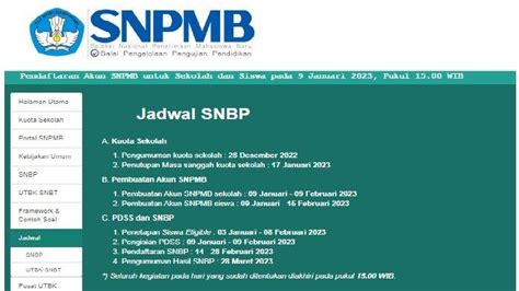 Pendaftaran Akun Snpmb Dan Jadwal Lengkap Rangka Media Riset