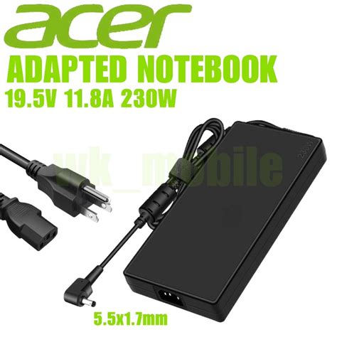 Acer Adapter Notebook 195v 118a 230w หัวเสียบ 55x17mm Shopee Thailand