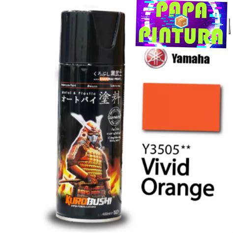 SAMURAI SPRAY PAINT VIVID ORANGE Y3505 YAMAHA SINGLE COLORS 400ML