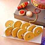 Traditional Bhai Dooj Pooja Thali With Batisa And Teeka Usa Gift