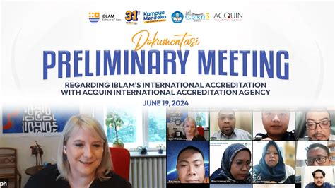 Meeting Online Dengan Lembaga Akreditasi Internasional Acquin