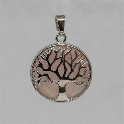 Collier Arbre De Vie Et Quartz Rose Sevellia