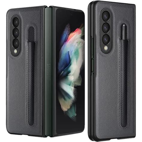 Noir Kumwum Coque Compatible Avec Samsung Galaxy Z Fold G Etui Avec