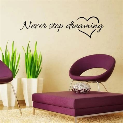 Cool Design Never Stop Dreaming Removable Art Mural Home Room Decor