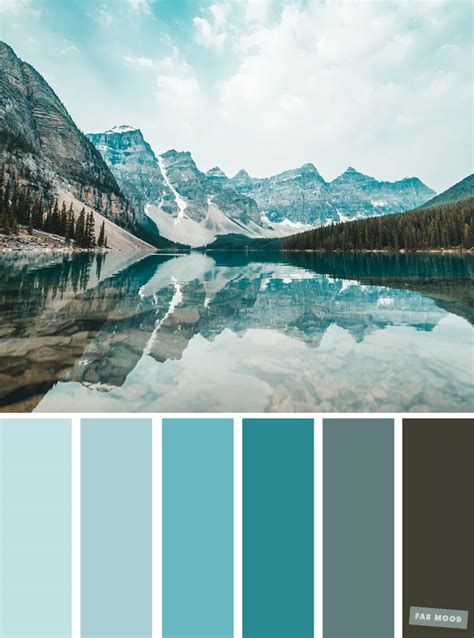 Color Palette : Teal Hue, grey and teal color scheme