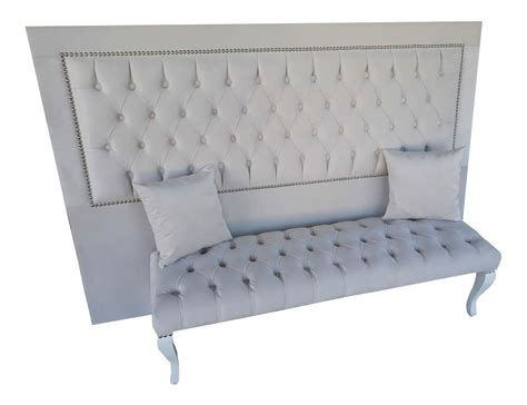 Respaldo Sommier Capitone 2 Plazas Pie De Cama Y Regalo DADAA MUEBLES