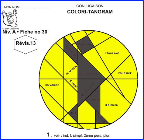 Colori Tangram Conjugaison