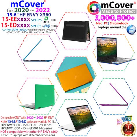 Mcover® Hard Shell Case For 2020 Hp Envy X360 15 Eexxxx 15 Edxxxx Series Convertible Laptops