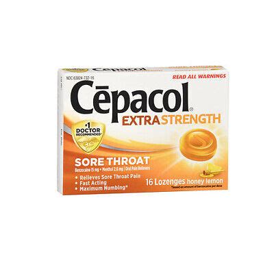 Cepacol Sore Throat Maximum Strength Numbing Lozenges With Honey Lemon