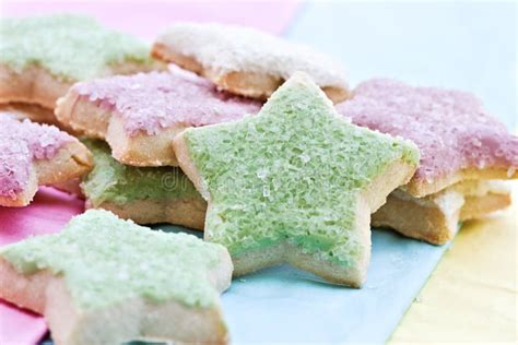 Star shaped cookies stock photo. Image of pastel, snack - 9599774