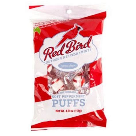 Red Bird Soft Peppermint Puffs Sweet Mint Candy Pack 4 Pack 40 Oz