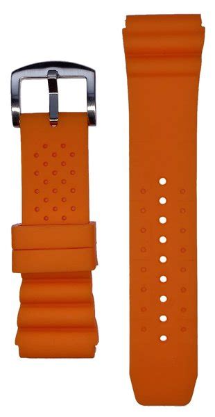 Tauchmeister Mm Oranje Rubberen Horlogeband S Or Watchxl