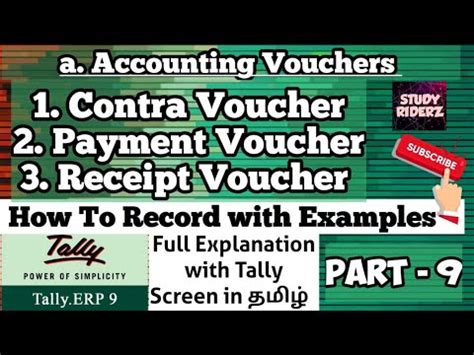 Accounting Vouchers How To Record Contra Payment Receipt Voucher