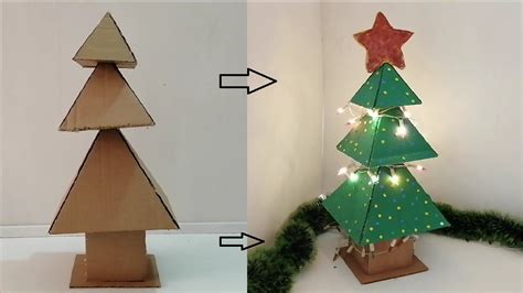 Rbol De Navidad Hecho En Cart N Reciclado Arbol De Navidad Material