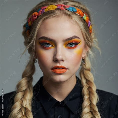 Stunning Beauty Photo Of A Mischievous Blonde Teenage Girl With An