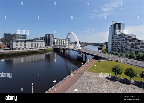 The Glasgow Arc Bridge Also Know As The Squinty Bridge In Glasgow