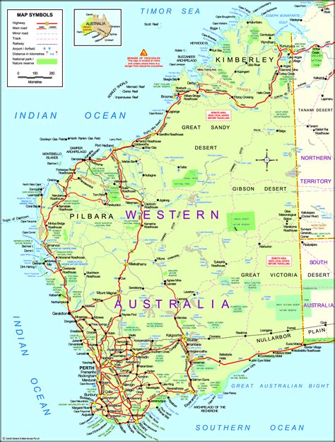 Map of Western Australia - MapSof.net