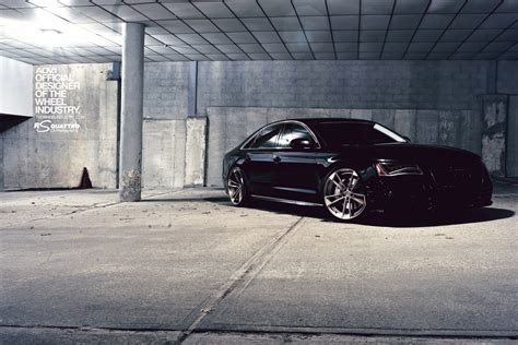 Drop of Luxury: Black Audi A8 With Air Suspension and ADV1 Custom Wheels — CARiD.com Gallery