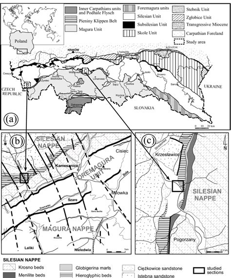 A Geological Sketch Maps Of Study Areas On The Background Tectonic