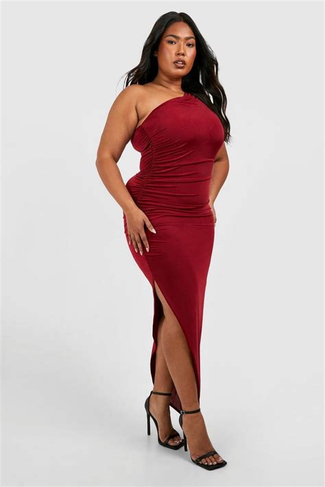 Plus Midi Asymmetric Dress Boohoo Uk