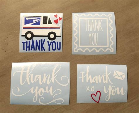 Thank You Decal Mailbox Decal Essential Worker Decal Etsy