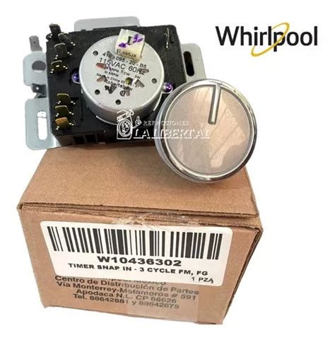 Timer De Secadora Whirlpool W10436302 Con Perilla Original