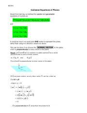 8 5a Cartesian Equations Of Planes Lesson Pdf MCV4U Cartesian