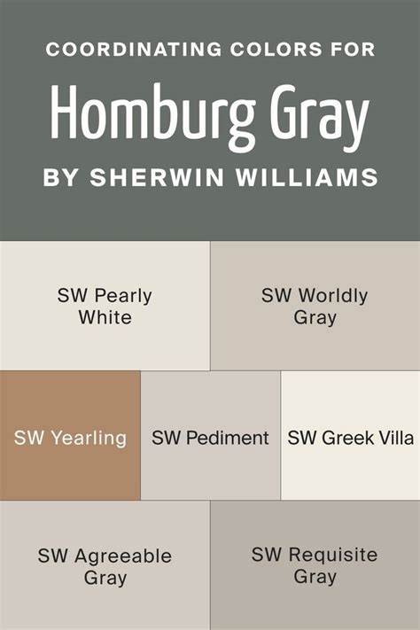 Homburg Gray Sw Coordinating Colors By Sherwin Williams House