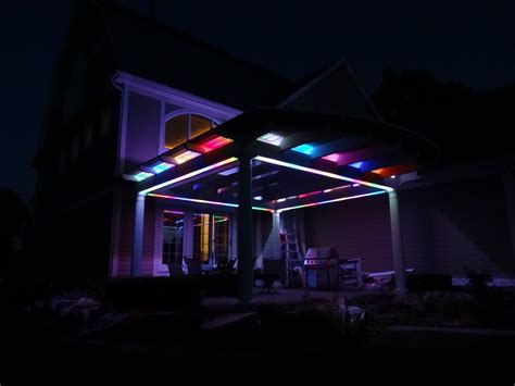 Custom Pergola with LED lights | Curved pergola, Pergola on the roof, Pergola