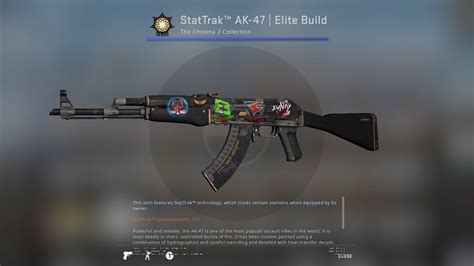 StatTrak AK 47 Elite Build Field Tested Skin Showcase CS GO