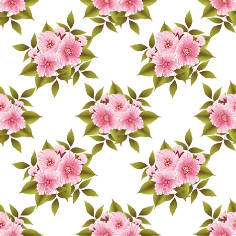 Sakura Flor De Patrones Sin Fisuras Vector Gratis