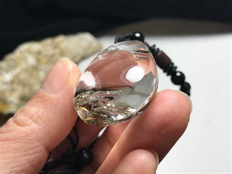 Natural Moving Water Bubble Enhydro Quartz Crystal Etsy