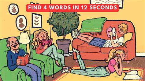 Brain Teaser Iq Test Can You Find 4 Words Hidden In The Living Room In