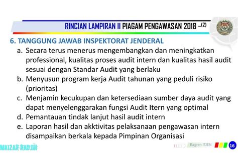 Internal Audit Chapter Piagam Pengawasan Intern Kementerian Perhubung