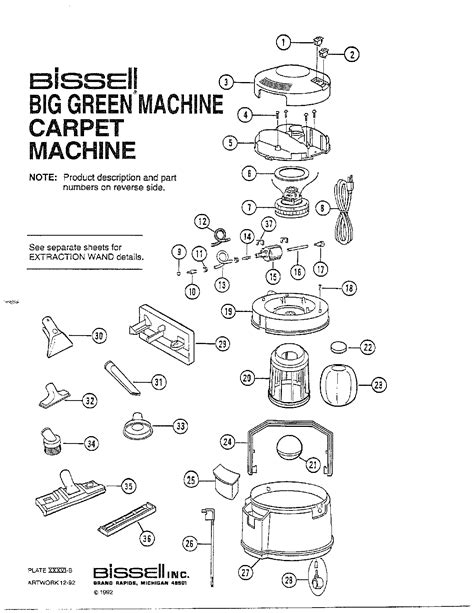 Bissell Carpet Cleaner Parts Diagram