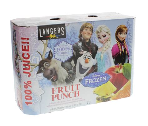 Langers Disney Fruit Punch 675 Oz Pouches Shop Juice At H E B