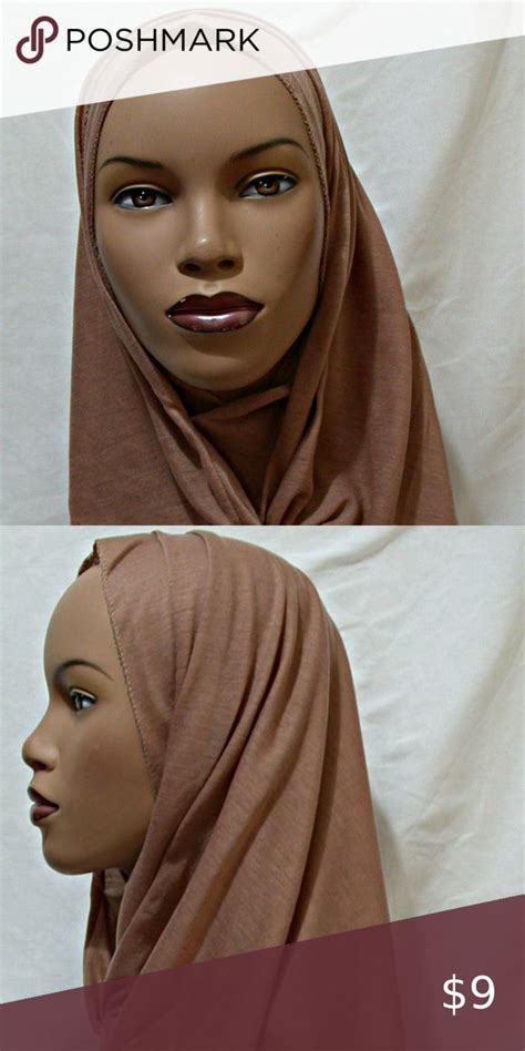 One Pc Double Loop Tan Islamic Jersey Hijab Jersey Hijab Tan Hijab