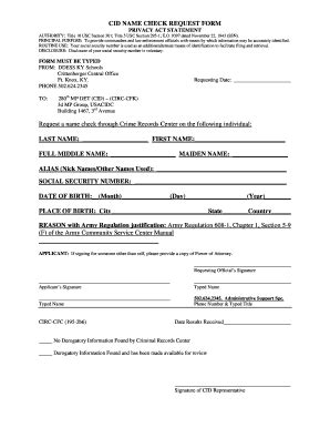 Cid Form Fill Online Printable Fillable Blank PdfFiller