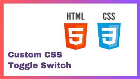 Create A Custom Css Toggle Switch With Html And Css